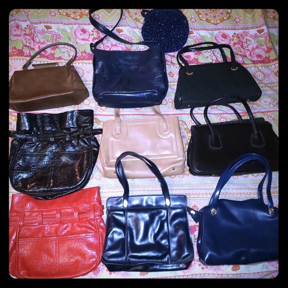 Vintage purse and handbag lot of 12